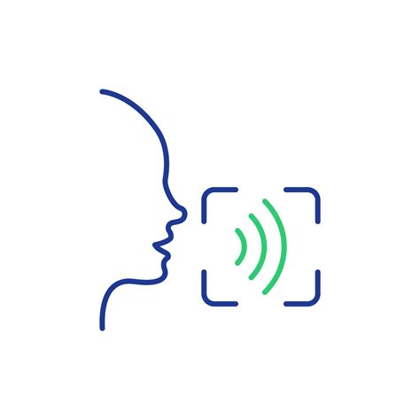 Voice And Speech Recognition Line Icon Voice Command Icon With Sound