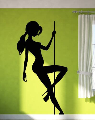 wall sticker vinyl decal dance striptease go go pole dancing sexy girl