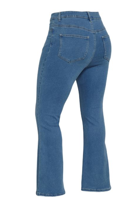 Simply Be High Waist Bootcut Jeans Kim Blauw Wehkamp
