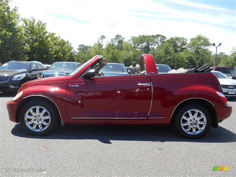 2006 Inferno Red Crystal Pearl Chrysler Pt Cruiser Touring Convertible