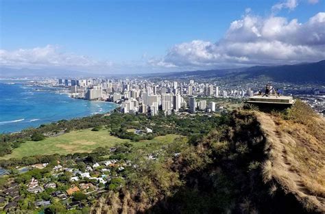 A View Of Waikiki Beach And Honolulu From The Summit Of Diamond Head