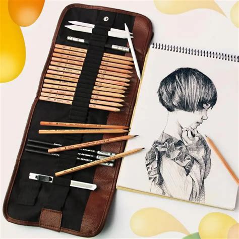 29pcs Sketch Drawing Charcoal Pencil Set Sketching Art Kit Tools