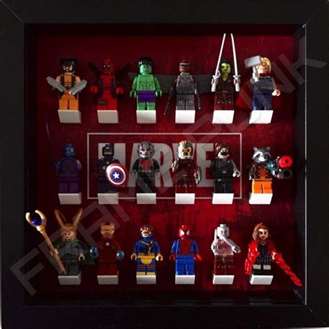 Lego Marvel Display Frame Black With Minifigures Disenos De Unas