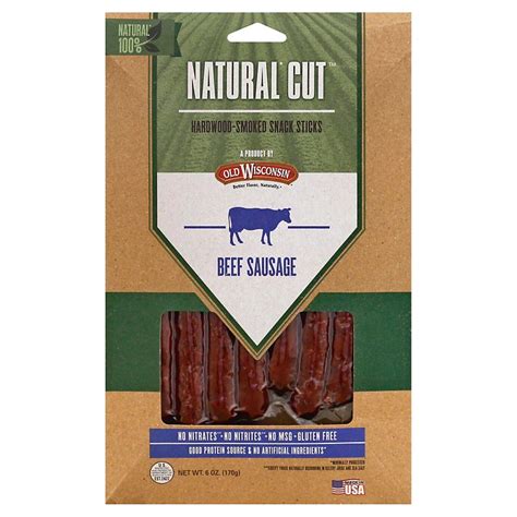 Old Wisconsin Natural Cut Beef Snack Sticks Shop Snacks And Candy At H E B