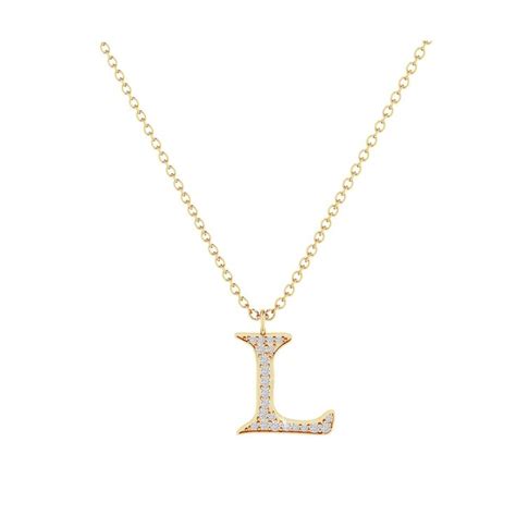 L Letter Name Necklace Initial Necklace Initial Necklace Initial