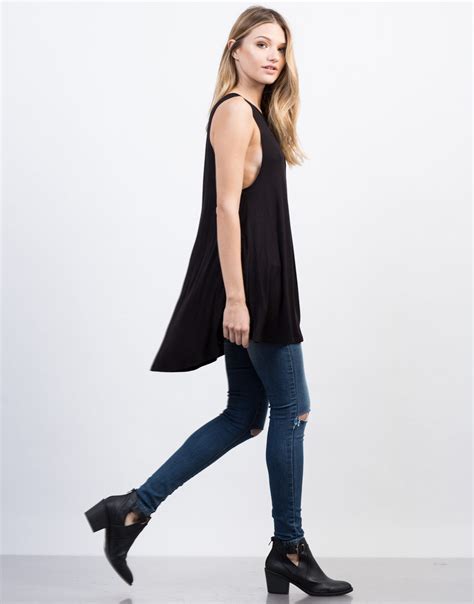 Your Everyday Tunic Top White Tank Top Flowy Black Tunic Tank 2020ave