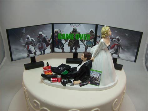 These Gamer Wedding Cake Toppers Are For Brides Marrying Video Game Addicts