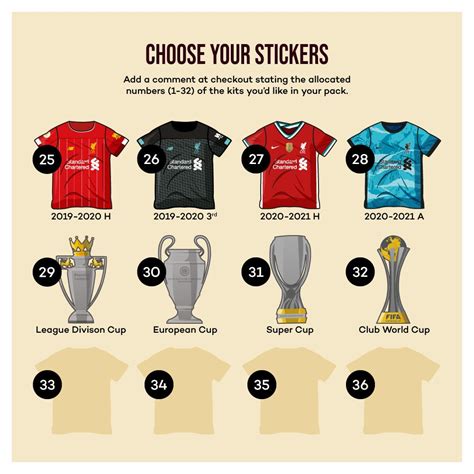 Liverpool Football Club Sticker Pack Etsy