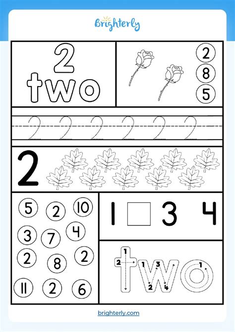 Free Printable Number 2 Two Worksheets For Kids Pdfs