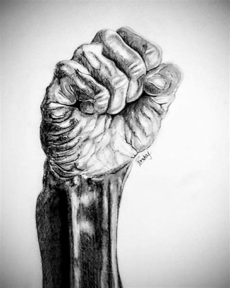 Fist Realistic Sketch By Pankaj Chourasia Drawing Fine Art For Sell