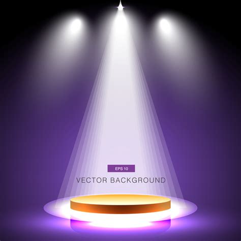 Purple Spotlight With Stage Background Vector 02 Free Download