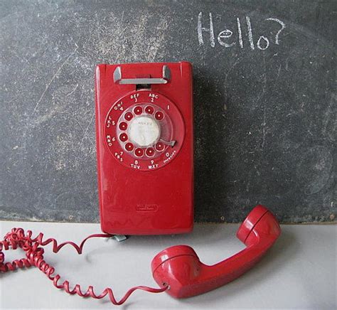 Vintage Red Wall Phone Rotary Western Electric Etsy Red Walls Wall