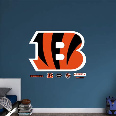 Cincinnati Bengals B Logo Wall Decal Shop Fathead For Cincinnati
