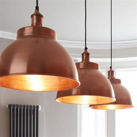 Brooklyn Vintage Metal Dome Pendant Light Copper 13 Inch Wire