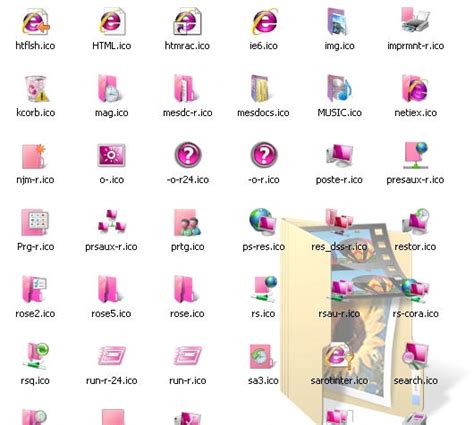 Nice Pink Icons For Windows Xp By Bir7 Com On Deviantart