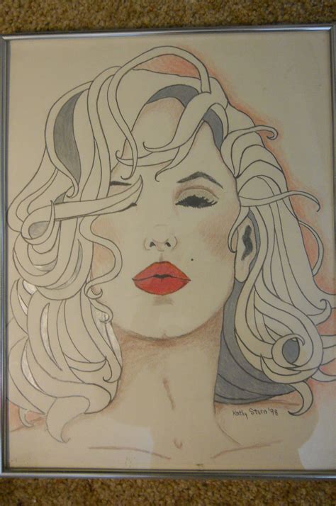 Colored Pencil Portrait Of Marilyn Monroe In Which Kate Stern Tried To Capture Her Fun Playful