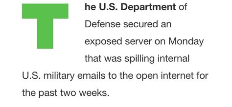 12 Ball On Twitter Journalism The Dod Secured An Exposed Server
