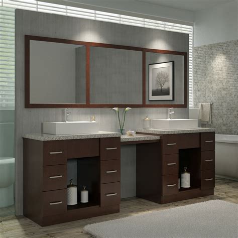 Finalize your bathroom remodel in style with this binne open cabinet 60 double bathroom vanity set. Ariel Bath Roosevelt 97" Double Sink Vanity Set with ...
