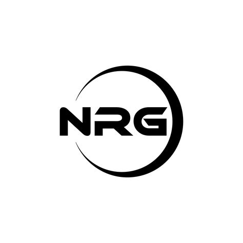 Nrg Letra Logo Diseño En Ilustración Vector Logo Caligrafía Diseños