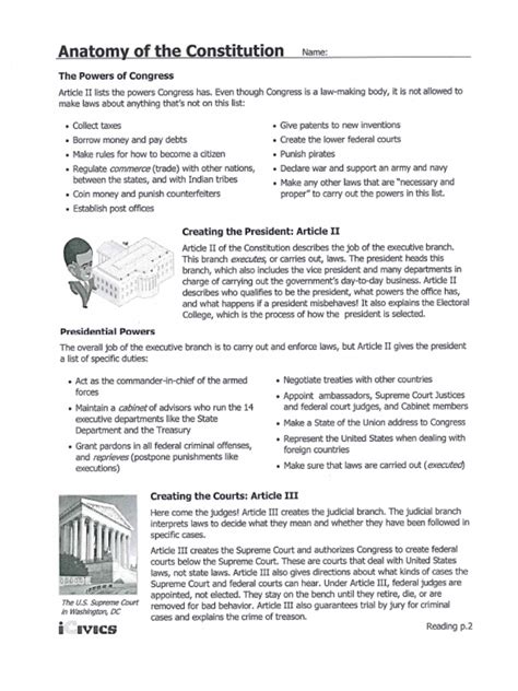 For over 200 years it has guided the evolution of governmental institutions and has provided the basis for political stability, individual freedom, economic growth and social progress. Icivics Anatomy Of The Constitution