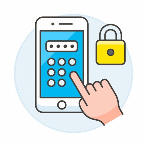 Hand Lock Mobile Passcode Password Phone Pin Icon Download On