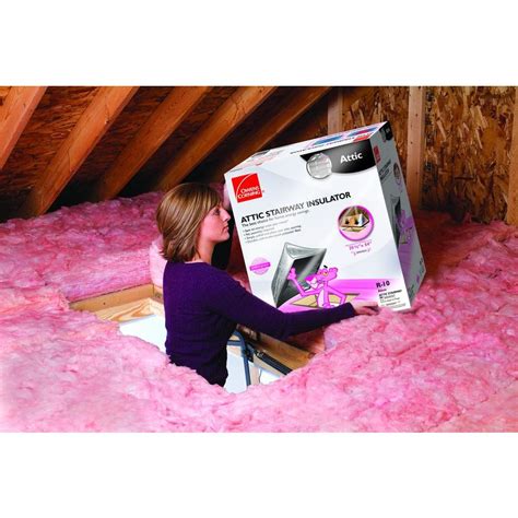 Attic Stair Insulator Tent Cover Ii 25 1 2 X 54 W Pink Fiberglass Insulation 47563701265 Ebay