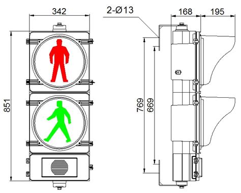 Intelligent Dynamic Pedestrian Crossing Signal Light With 2 Digital