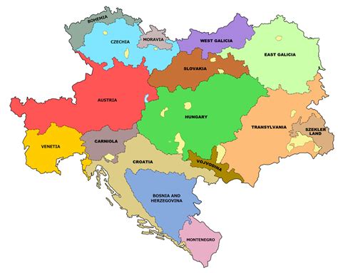 Map Of Austria Hungary And Croatia Maps Of The World