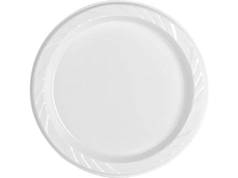 Genuine Joe Reusable Plastic Plates White 6 125 Pack Gjo10327