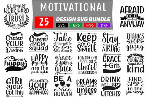 Motivational T Shirt Design Svg Bundle Vol 1 By Teewinkle