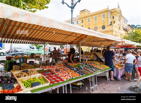 Fruit And Vegetable Market Cours Saleya Old Town Vieille Ville Nice
