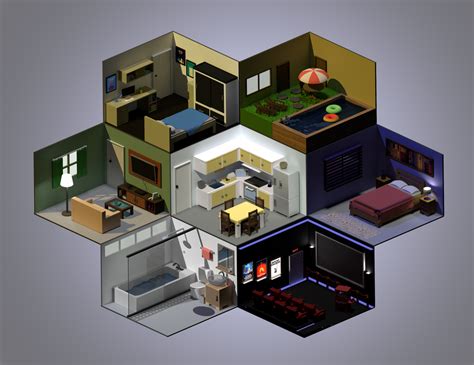 Isometric Rooms 3d Blender By Dougssfelipe On Deviantart