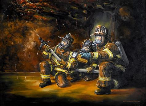 Steve The Fireman Painting By Rich Alexander