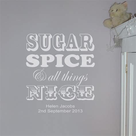 Sugar Spice And All Things Nice Wall Sticker