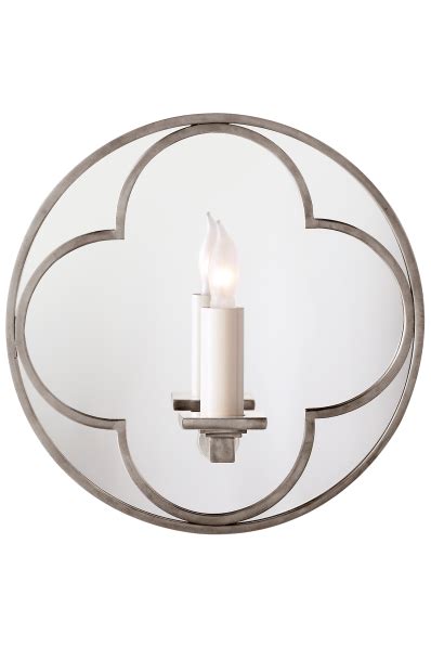 Quatrefoil Round Mirrored Sconce | Circa Lighting | Mirrored wall sconce, Sconces, Wall lights