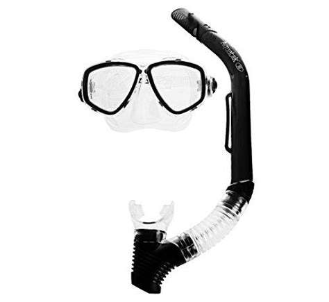 Aquatek Diving Mask And Snorkel Set Black Trendy Swim Snorkel Set Trendy