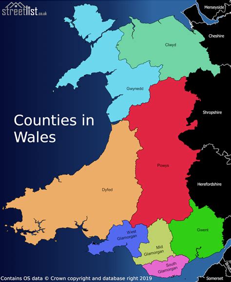Wales Map Showing Counties England And Wales Maps 1800 Countries Com