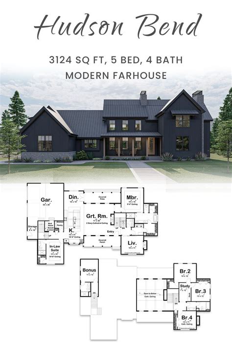 15 Story 5 Bedroom Modern Farmhouse Plan With In Law Suite And Bonus