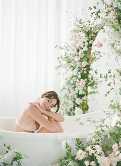 soft bridal boudoir with a milk bath the white wren