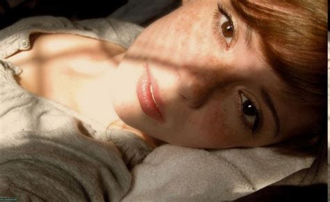 2014x1234 Freckles Brown Eyes Lying Down Wallpaper Coolwallpapers Me