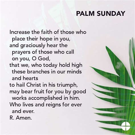 Catholic Prayer For Palm Sunday