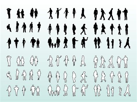 This Freebies Silhouette Vector Pack Comes With Over Fifty Different