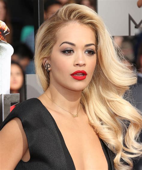 And rita ora , 30, showed off her quirky style as she stepped out in the french capital on tuesday. Rita Ora Long Wavy Formal Hairstyle - Light Blonde Hair Color