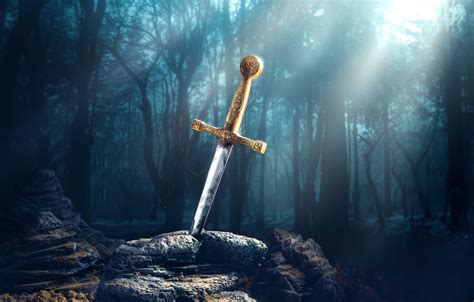 Wallpaper Nature Stone Sword Excalibur The Sword In The Stone
