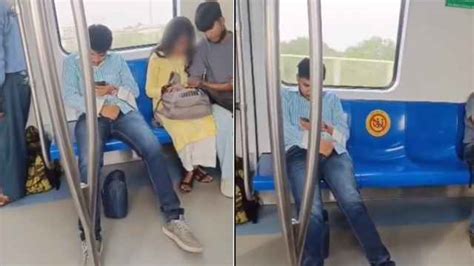 Man Masturbate In Delhi Metro Sitting Next To Girl Video Viral दिल्ली मेट्रो में शर्मनाक हरकत
