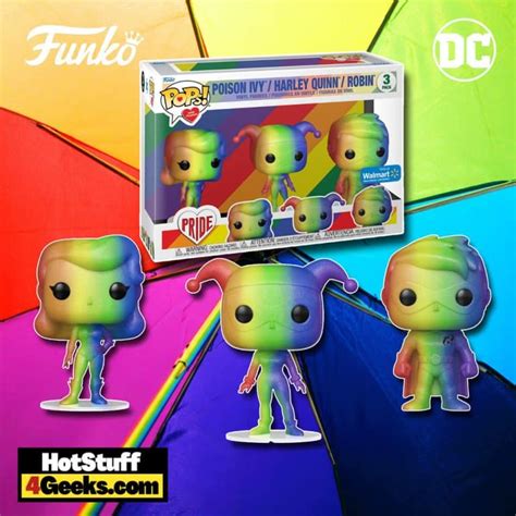 New Dc Pride Funko Pops 2022 Poison Ivy Harley Quinn And Robin