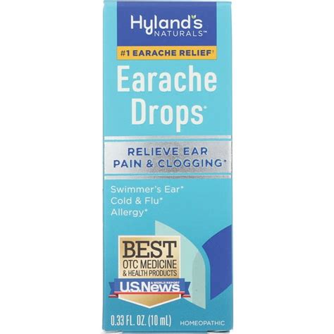 Hylands Earache Drops Natural Relief Of Earaches Swimmers Ear And