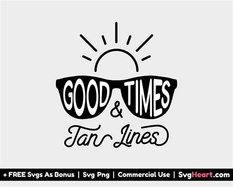good times and tan lines svg files for cricut summer svg etsy