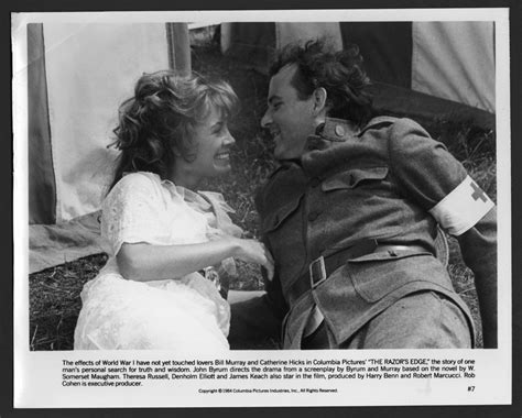 Razor S Edge Bill Murray And Catherine Hicks B W Still Photographie