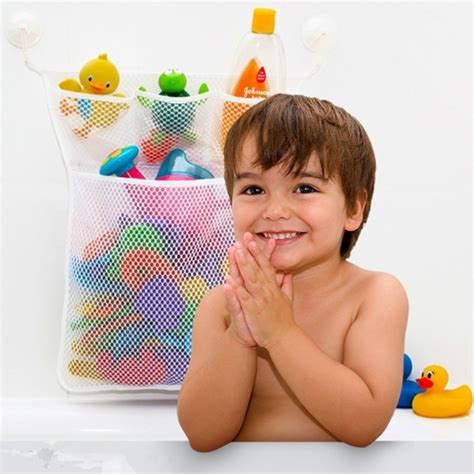 1pcs Kids Bath Toys Tidy Storage Folding Bag Baby Bathroom Toys